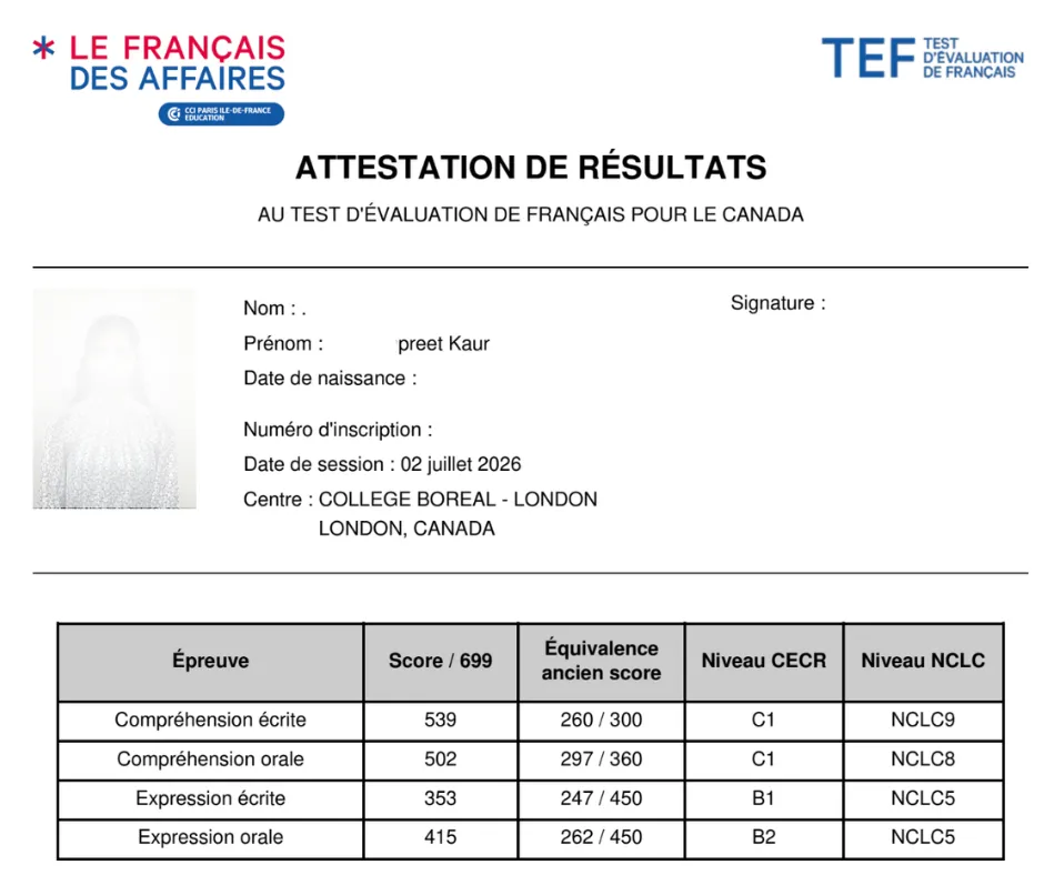 Test Result